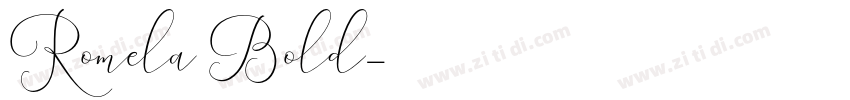 Romela Bold字体转换